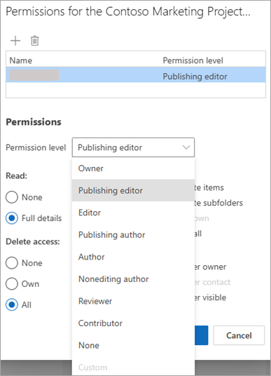 Outlook – Folder Permission and Sharing Settings