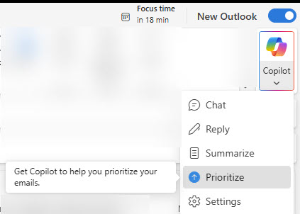 Microsoft 365 Copilot – Prioritize My Inbox